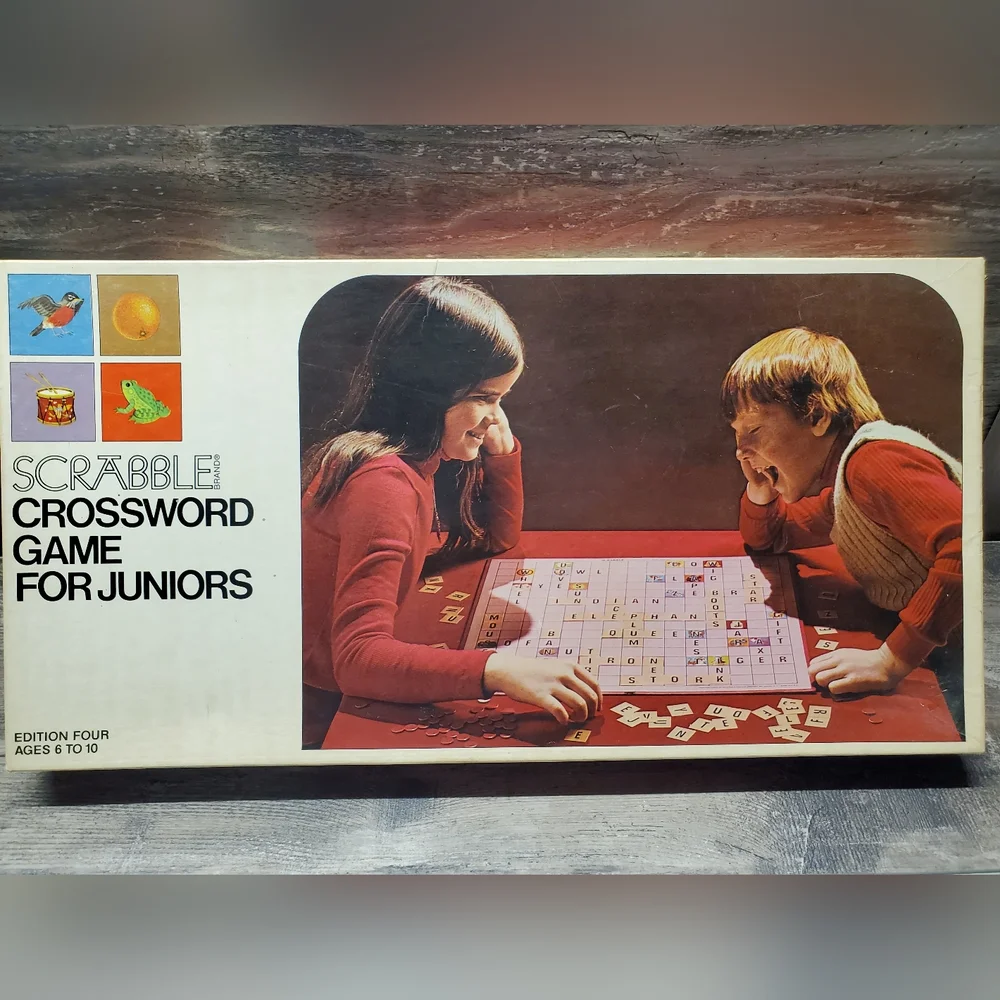 Scrabble Crossword Game for Juniors Vintage Board Game S&R Games 1975 Complete